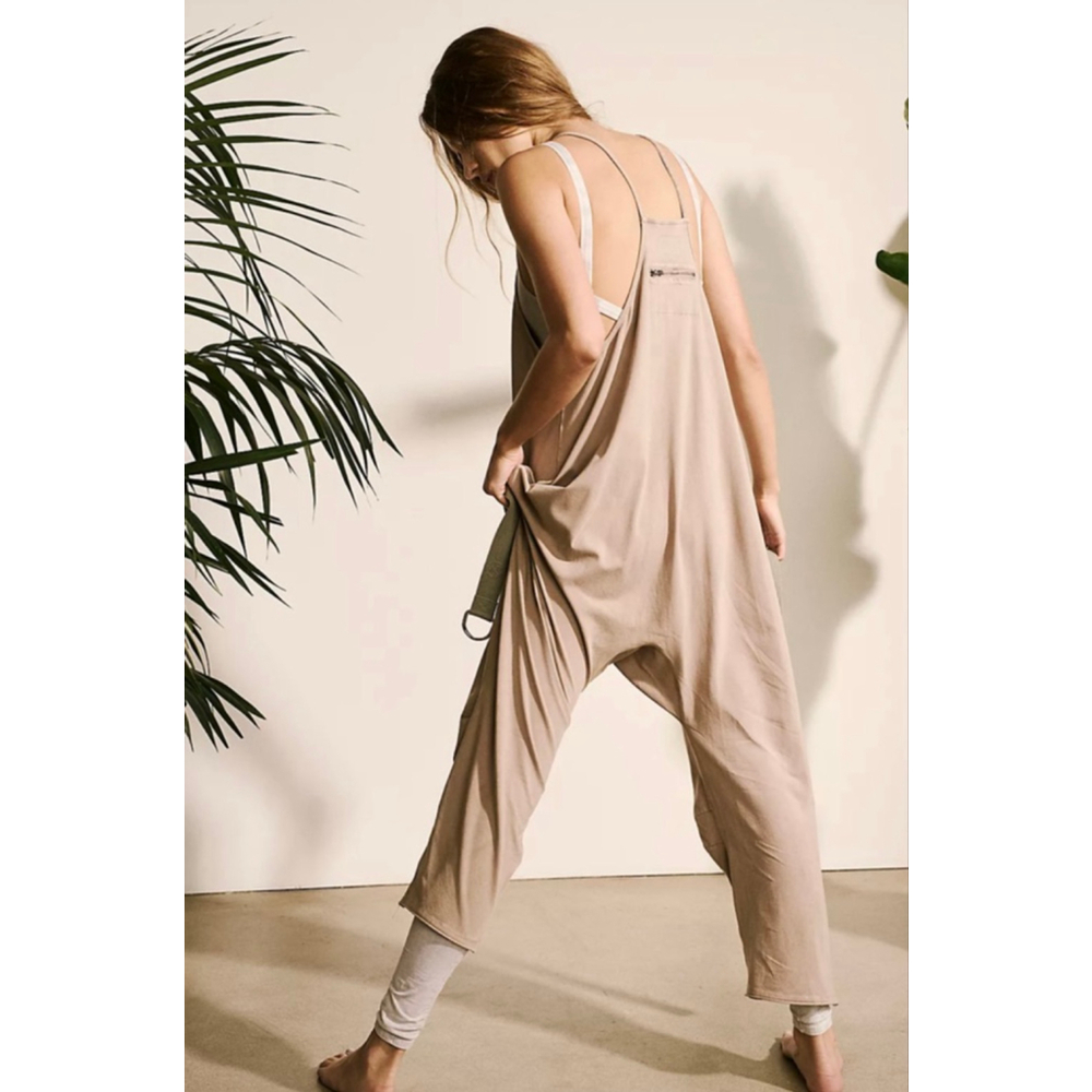 Free People Hot Shot Onesie NWOT Medium Mocha Latte FP Movement - Picture 2 of 7